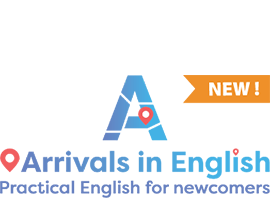 Arrivals in English logo